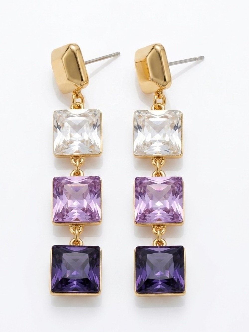 Exclusive French Collection: Gema-Inspired Triple Austrian Crystal Drops